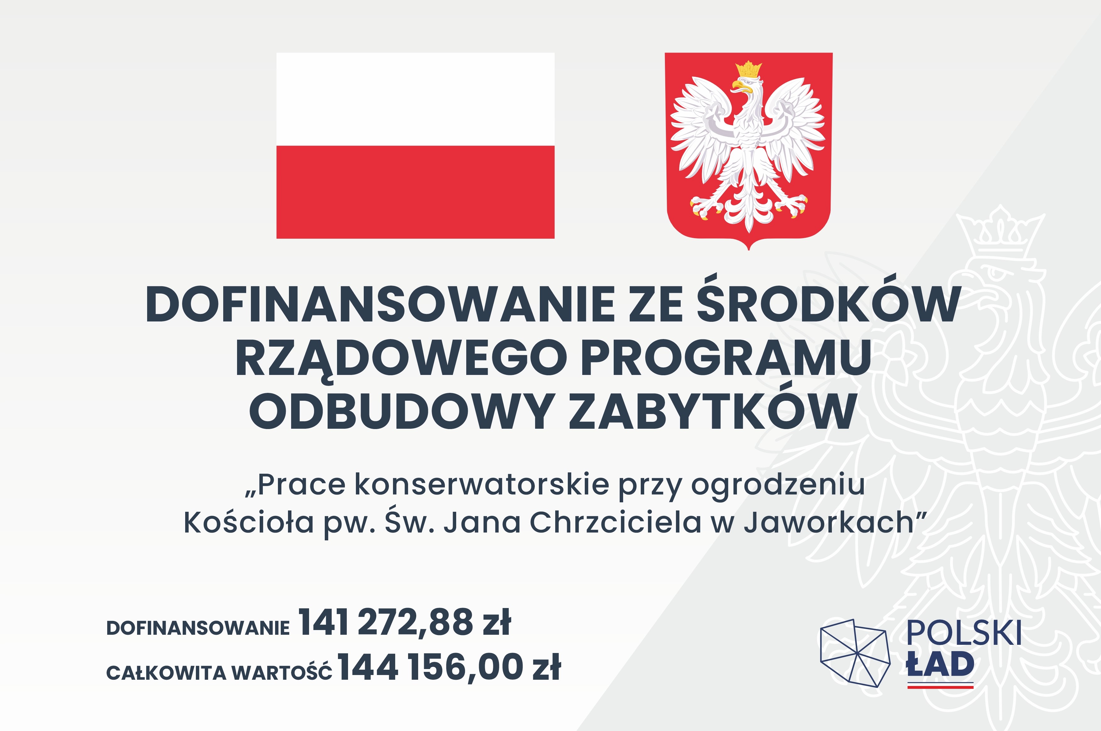 Dofinansowanie ze środków Rządowego Programu Odbudowy Zabytków