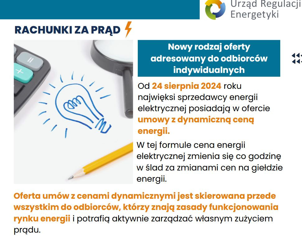 Rachunki za prąd - umowa z ceną dynamiczną