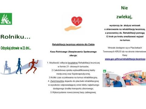 Rehabilitacja lecznicza KRUS
