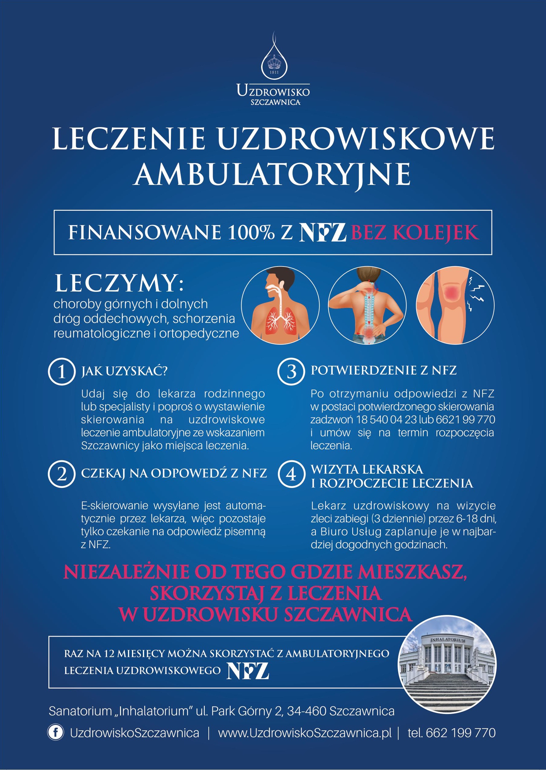 Bezpłatne leczenie uzdrowiskowe ambulatoryjne