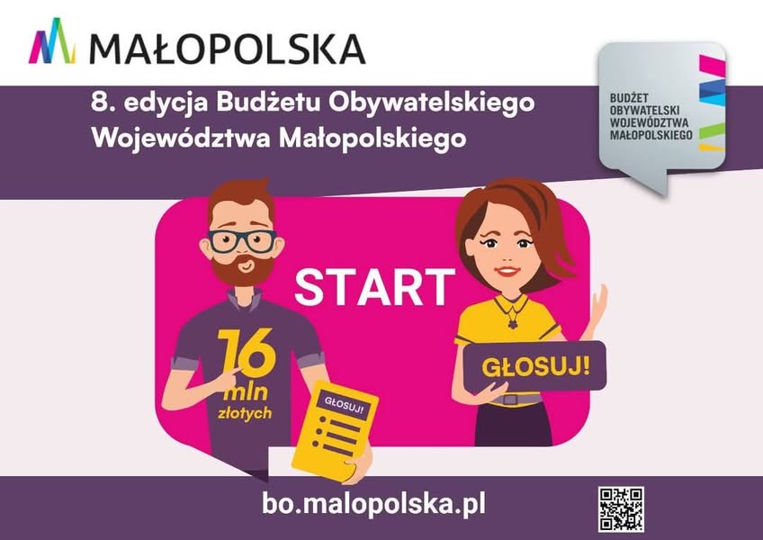 Trwa głosowanie w 8. edycji Budżetu Obywatelskiego Województwa Małopolskiego