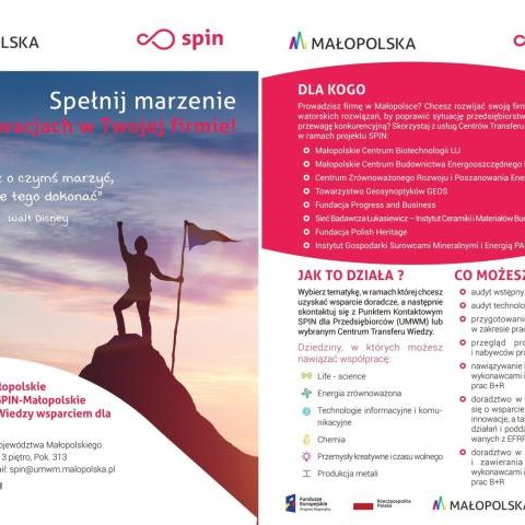 Projekt SPIN – Małopolskie Centra Transferu Wiedzy