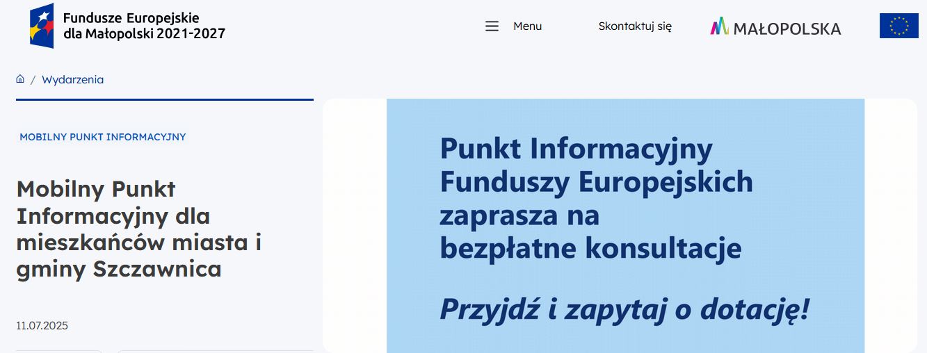 Mobilny Punkt Informacyjny dla mieszkańców Miasta i Gminy Szczawnica