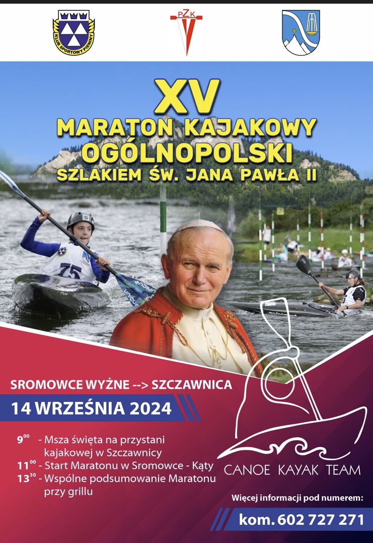 XV Ogólnopolski Maraton Kajakowy Szlakiem Jana Pawła II