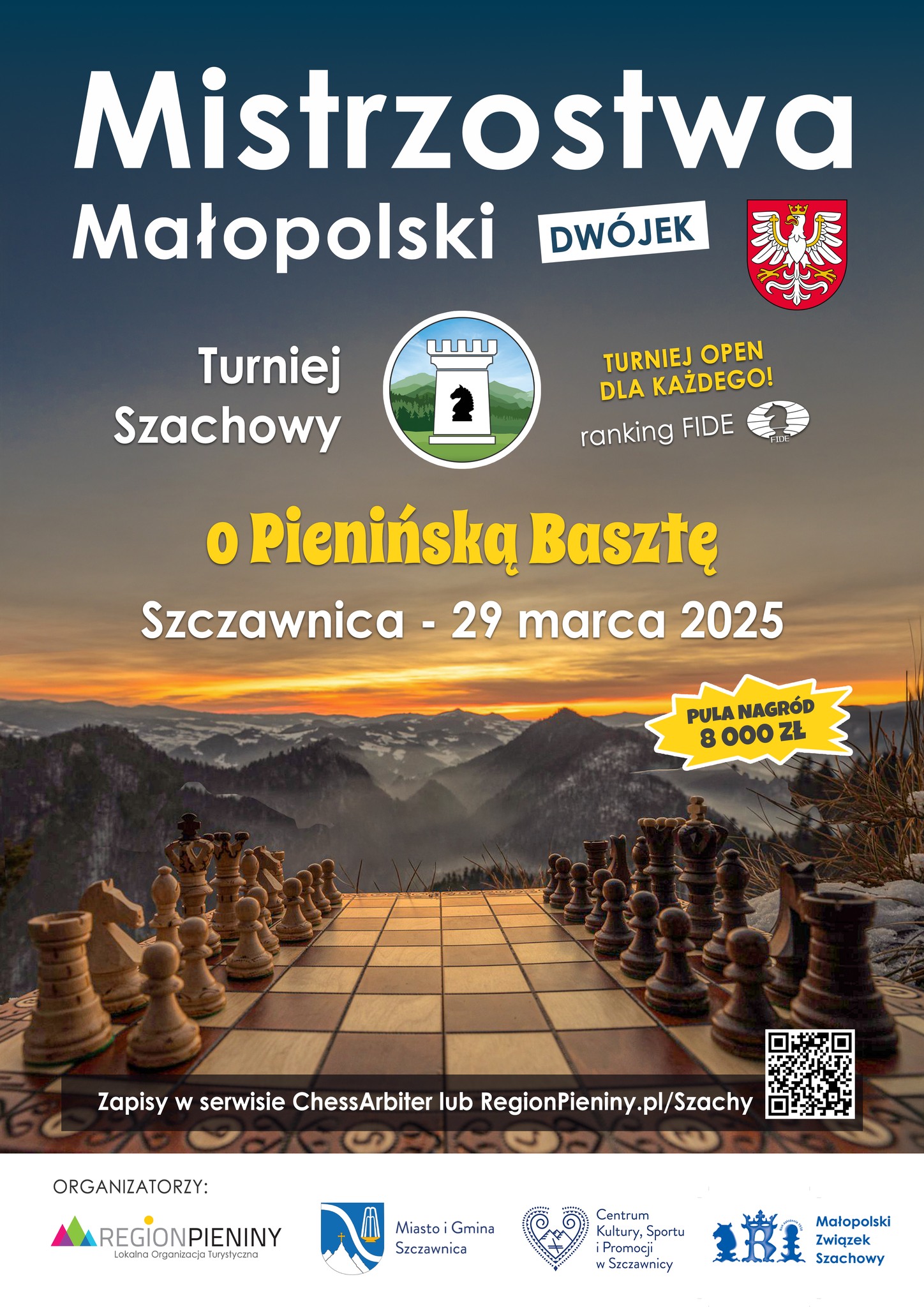 Mistrzostwa Małopolski Dwójek 2025 – Szachowy Turniej „o Pienińską Basztę”.